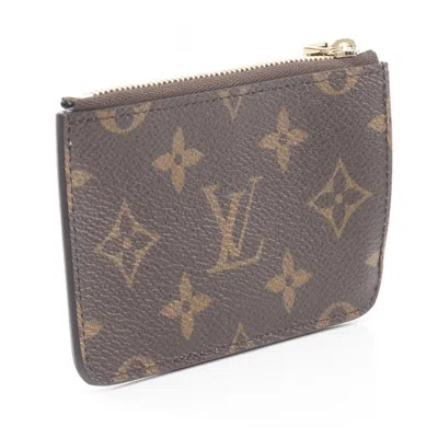 Pre-owned Louis Vuitton Blue Brown Monogram Leather Pvc Coin Purse/coin Case () In Multi
