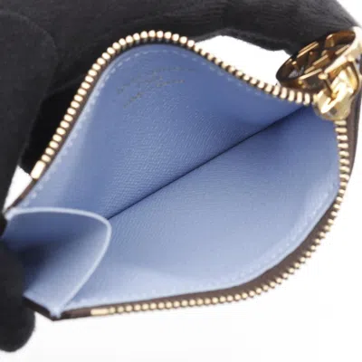 Pre-owned Louis Vuitton Blue Brown Monogram Leather Pvc Coin Purse/coin Case () In Multi