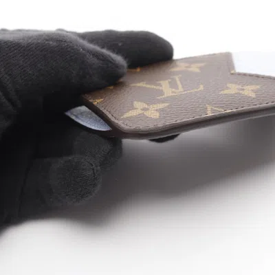 Pre-owned Louis Vuitton Blue Brown Monogram Leather Pvc Coin Purse/coin Case () In Multi