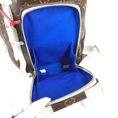 Pre-owned Louis Vuitton Blue Brown Monogram White Monogram Backpack ()
