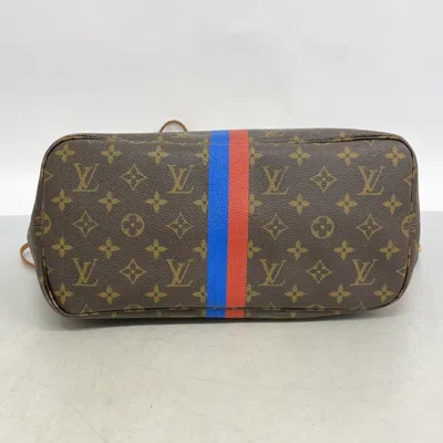 Pre-owned Louis Vuitton Blue Brown Red Color Tote Bag ()