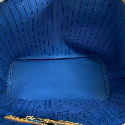 Pre-owned Louis Vuitton Blue Brown Red Color Tote Bag ()