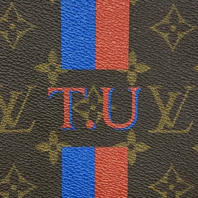 Pre-owned Louis Vuitton Blue Brown Red Color Tote Bag ()