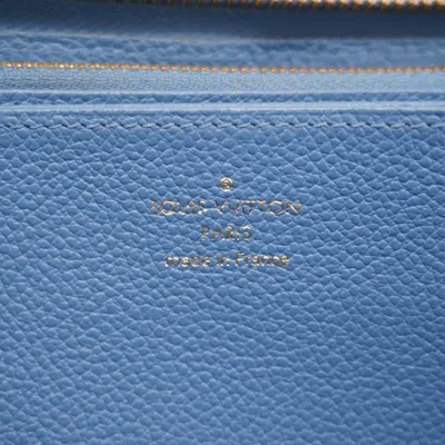 Pre-owned Louis Vuitton Blue Jean Cream Long Wallet (bi-fold) ()