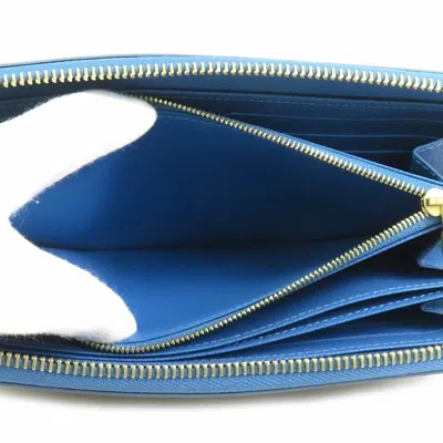 Pre-owned Louis Vuitton Blue Jean Monogram Monogram Long Wallet (bi-fold) ()