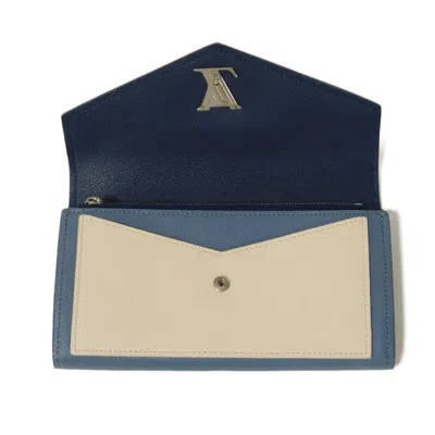 Pre-owned Louis Vuitton Blue Jean Long Wallet (bi-fold) ()