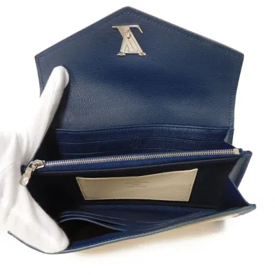 Pre-owned Louis Vuitton Blue Jean Long Wallet (bi-fold) ()