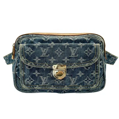 Pre-owned Louis Vuitton Blue Monogram Denim Fanny Pack Sling Bag ()