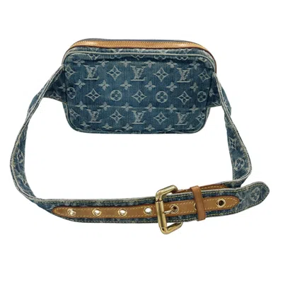 Pre-owned Louis Vuitton Blue Monogram Denim Fanny Pack Sling Bag ()