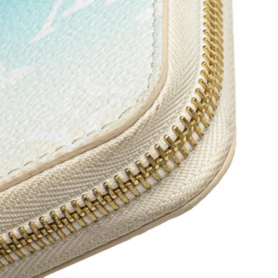 Pre-owned Louis Vuitton Blue Pvc Leather Long Wallet (bi-fold) ()