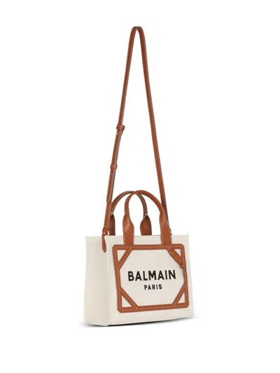 Balmain Women B-army Small Canvas Tote In Multi