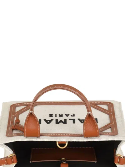 Balmain Women B-army Small Canvas Tote In Multi