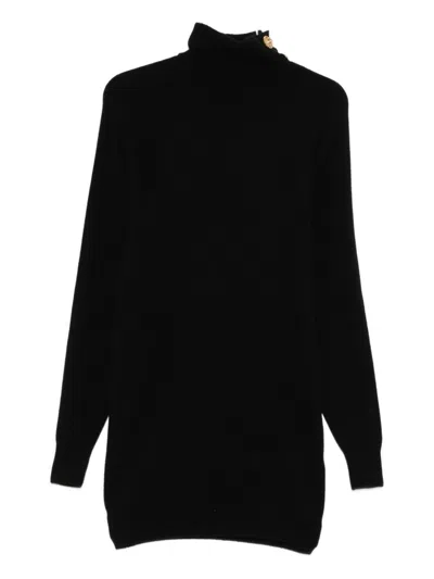 Balmain Women Cashmere And Wool Mini Dress In Multi