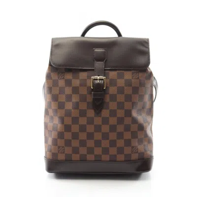 Pre-owned Louis Vuitton Brown Damier Canvas Coated Canvas Leather Backpack ()