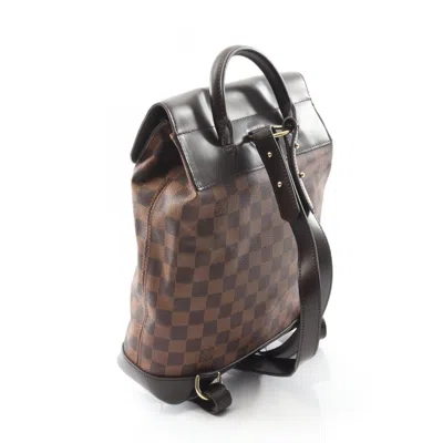 Pre-owned Louis Vuitton Brown Damier Canvas Coated Canvas Leather Backpack ()