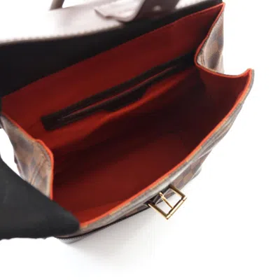 Pre-owned Louis Vuitton Brown Damier Canvas Coated Canvas Leather Backpack ()