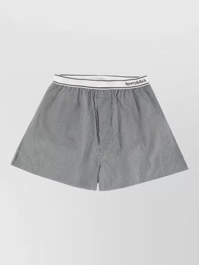 Sporty And Rich Tailored Shorts Featuring Striped Pattern Design In Animal Print