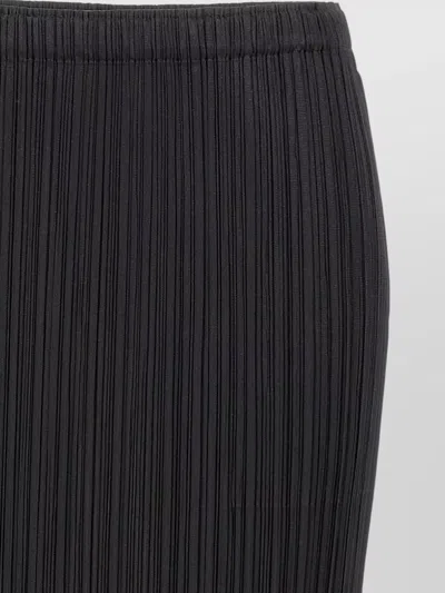 Issey Miyake Basics Skirt Structured Pleated Design In Black