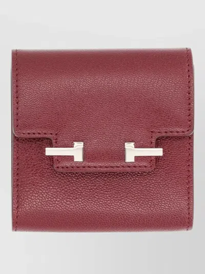 Tom Ford Compact Purse Cardholder Metal Hardware In Red