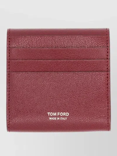 Tom Ford Compact Purse Cardholder Metal Hardware In Red