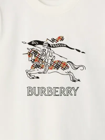 Burberry Equestrian Knight Design Cotton T-shirt In Multi