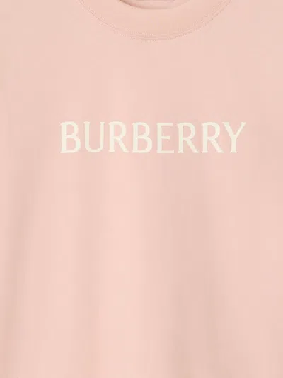 Burberry Regular Fit Logo Cotton T-shirt Clothing In Pink