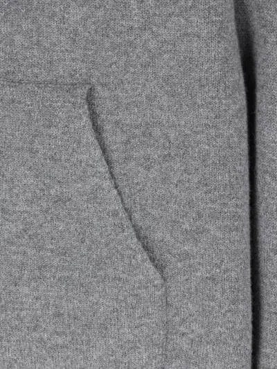 Celine Men Logo Cashemre Hoodie In Gray