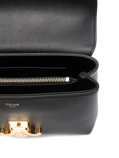 Celine Women Nino Teen Leather Handbag In Black
