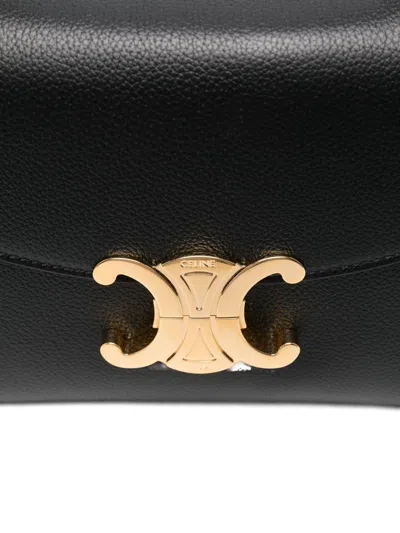 Celine Women Nino Teen Leather Handbag In Black