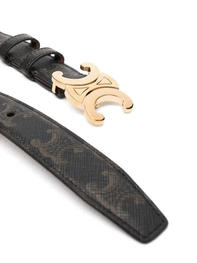 Celine Women Triomphe Canvas Belt In Multi