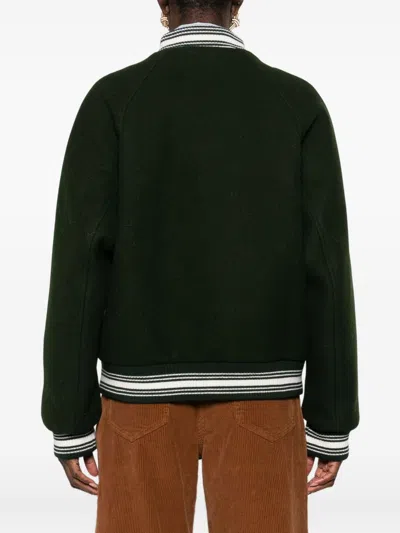 Celine Women Wool Bomber Jacket In Green