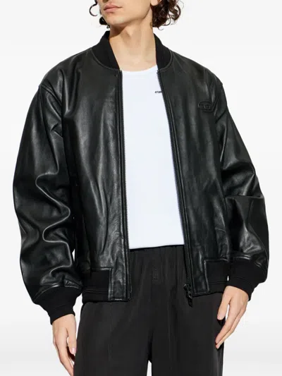 Diesel Logo-detail Jacket In Black