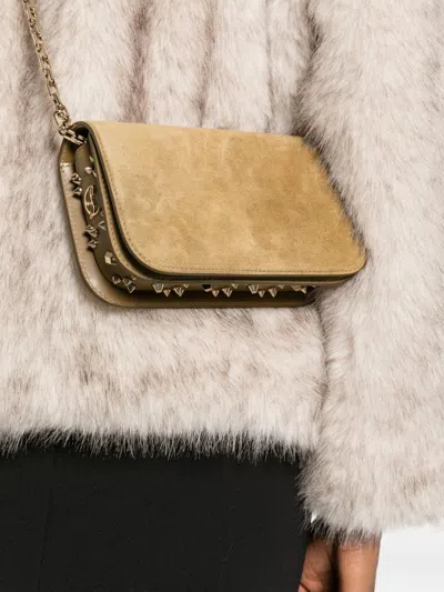 Christian Louboutin Women Paloma Suede Leather Clutch In Multi