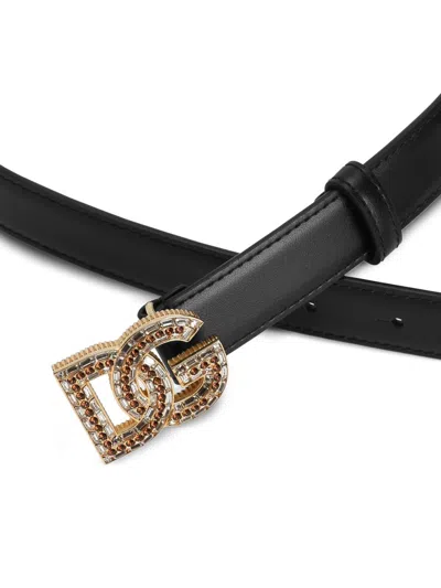 Dolce & Gabbana Women Leather Belt In Black