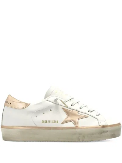 Golden Goose Low Top Sneakers Metallic Accents Star In White