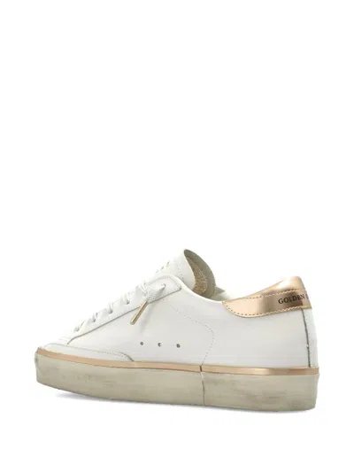 Golden Goose Low Top Sneakers Metallic Accents Star In White