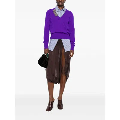 Dries Van Noten Purple Knitwear Women In Purple