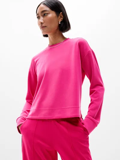 Athleta Seasoft Crewneck Sweatshirt In Purple