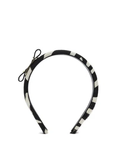Ferragamo Vara Headband Pony Skin Animal Print In Multi