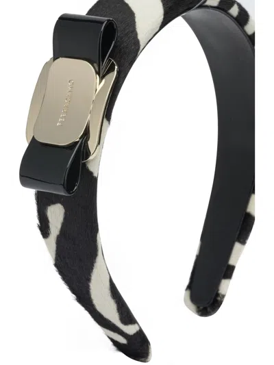 Ferragamo Vara Headband Pony Skin Animal Print In Multi