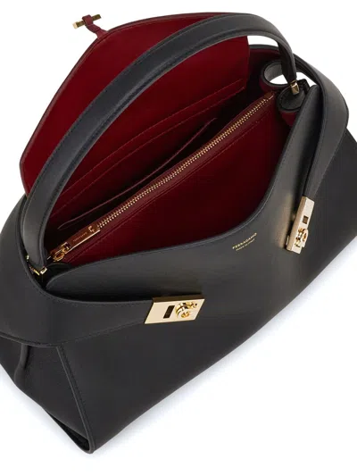 Ferragamo Leather Shoulder Bag Adaptable Strap In Multi