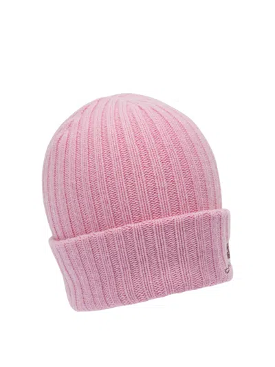 Ganni Women Wool Blend Beanie In Pink