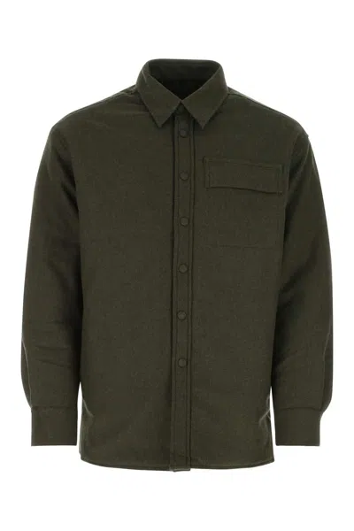 Givenchy Army Green Wool Blend Jacket In Green