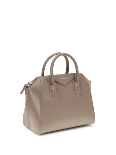 Givenchy Gray Calf Leather Bos Taurus Shoulder Bag In Gray
