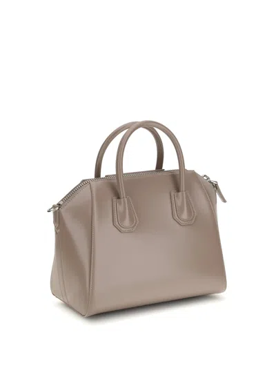 Givenchy Gray Calf Leather Bos Taurus Shoulder Bag In Gray