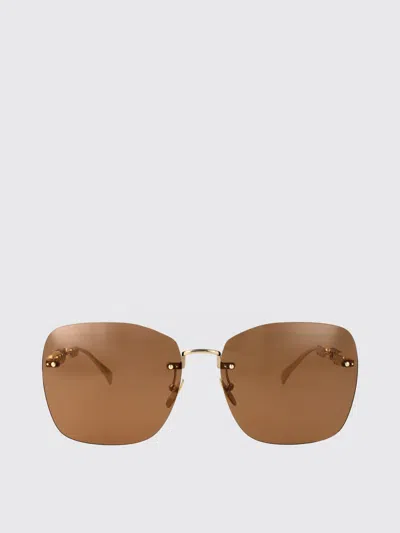Gucci Sunglasses Woman Brown In Gold