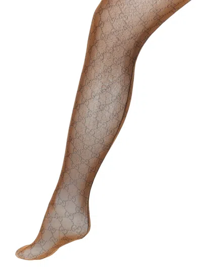 Gucci 'gg' Tights In Brown