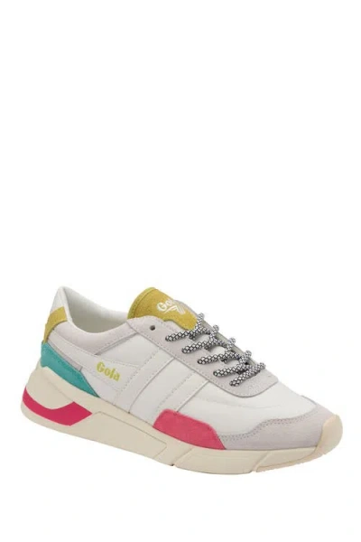 Gola Eclipse Trident Lace-up Sneaker In White