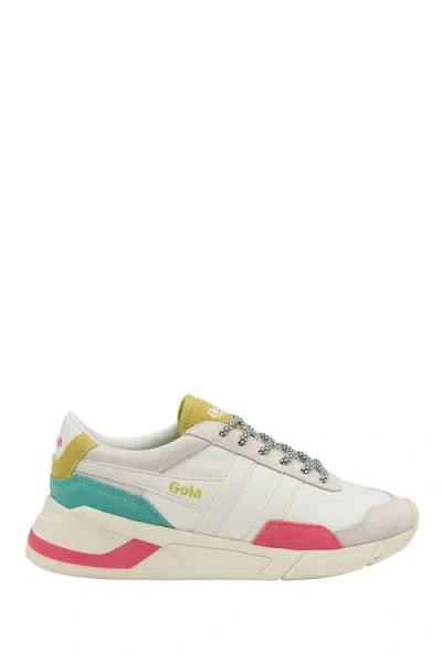 Gola Eclipse Trident Lace-up Sneaker In White