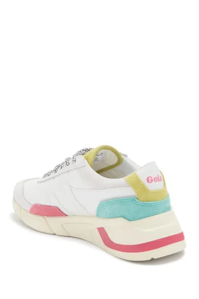 Gola Eclipse Trident Lace-up Sneaker In White